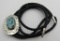 JOHN CHARLEY TURQUOISE BOLO TIE NECKLACE STERLING