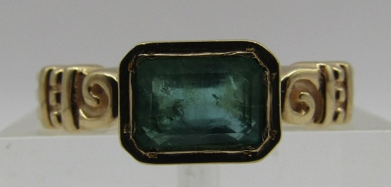 14K GOLD 1 CARAT EMERALD RING 14K GOLD SIZE 7