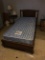 Single Bed with Headboard, Footboard, Rails and Sealy Mattress and Box Spring