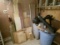 Large Lot of Wood, Trash Cans of Wood and More in Corner of Wood Shop