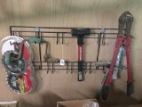 Contents of Rack on Wall in Woodshop