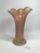 Marigold Carnival Glass Vase 8.25