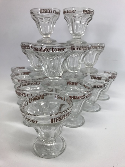 Set Of (18) "Hersheys Chocolate Lover" Sundaes-3"T.