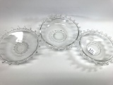 (3) Heisey Lariat Pattern Bowls: (2) 7.5