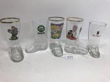 (4) .25L Boot Shaped Beer Glasses