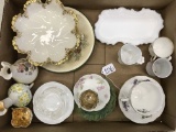 Misc. Glass & China : Lenox Plate, Milk glass, Cups, & More As Shown!