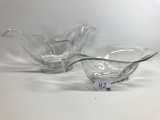 Pair Of Heisey Floral Center Bowls-3.25