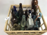 (15) Misc. Bottles: Amber Beers, Beam, Colored Bottles & Pitchers, & More!