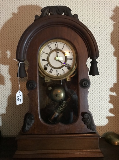 1880's Era Walnut Cased Kitchen Clock