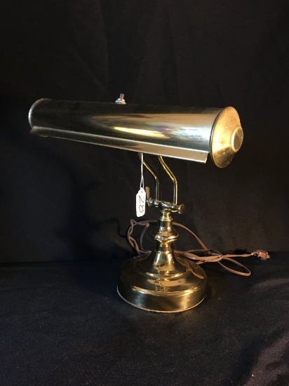 Contemporary 15" Tall Brass Desk/Piano Lamp