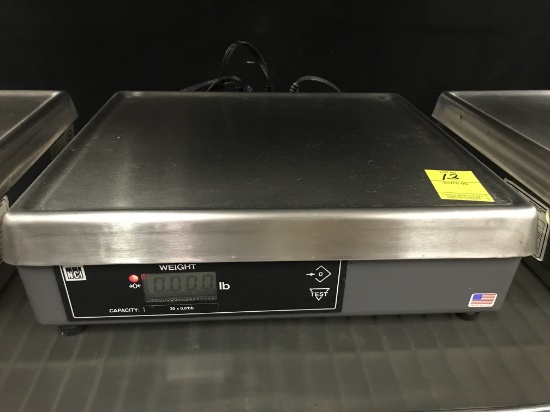 NCI Stainless Steel Scale, 30 X 0.01lb, Comes on and appears to work properly