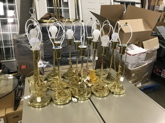 Group 15, 15.5" Tall Brass Lamps