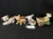 (4) Figural Dogs & A Mouse Pin Cushions From 1950's & 1960's Japan  Tallest Is 2.75