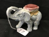 Figural Elephant Pin Cushion From 1950's & 1960's Japan   3.75