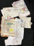 Lot Of (6) Vintage Embroidered Scarves