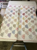 Hand/Machine Stitched Quilt Top With Butterflies  80