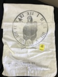 Vintage 100 Lb. Oat Sack From Quaker Oats-Great Chicken/Flag Graphics