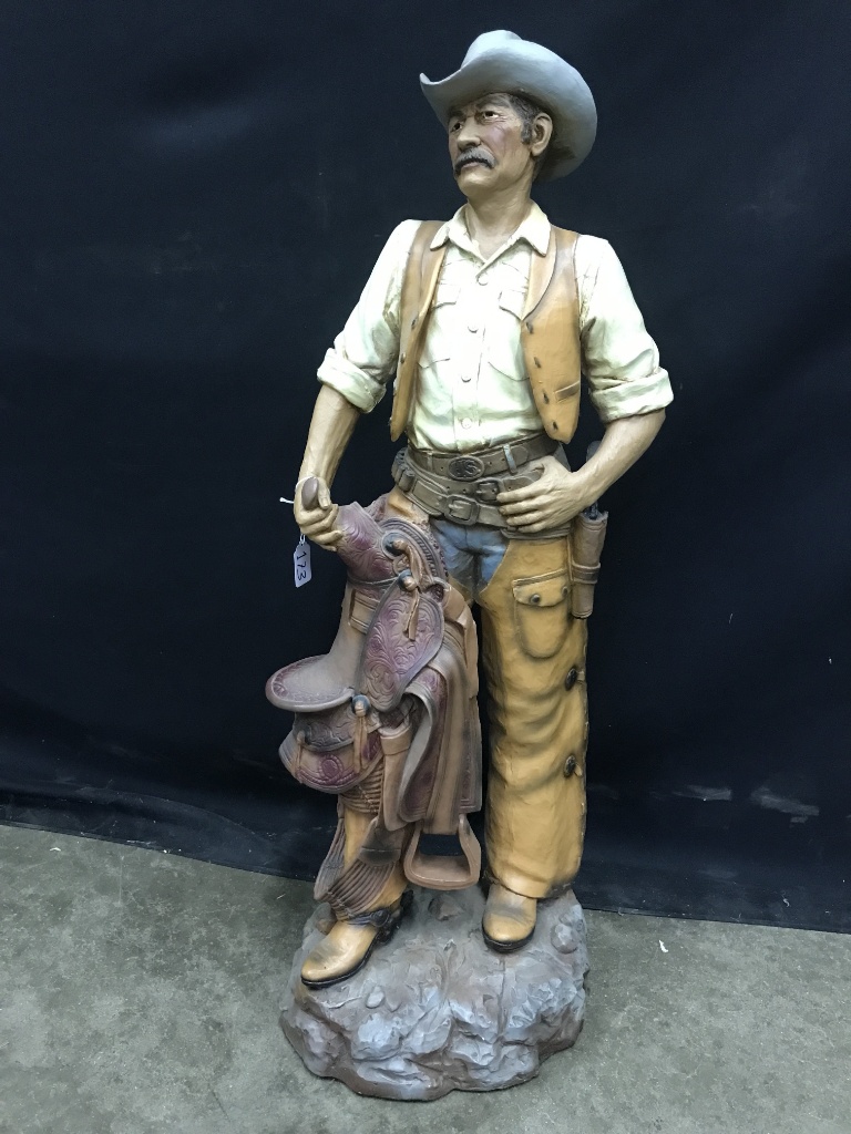 1985 #478 Universal Statuary 36"T. Cowboy Statue | Art, Antiques &  Collectibles Collectibles | Online Auctions | Proxibid
