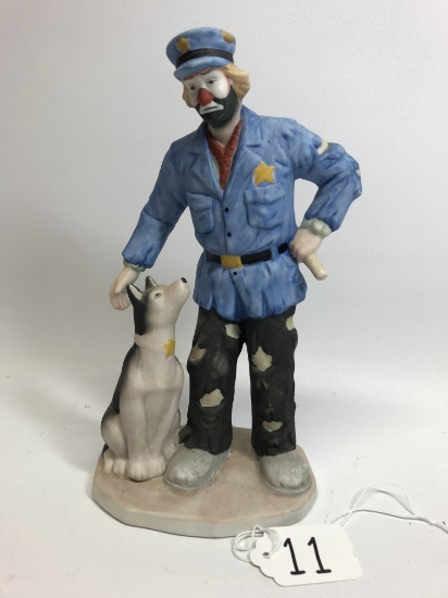 "Policeman" 8.5"T.Clowns Figurine From The Emmett Kelly, Jr. Signature Collection By Flambro