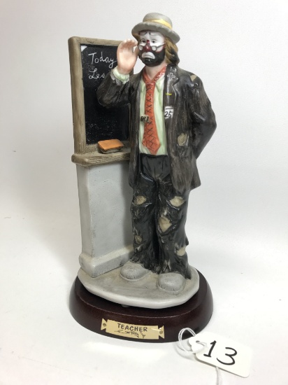 "Accountant" 8.5"T.Clown Figurine From The Emmett Kelly, Jr. Signature Collection By Flambro