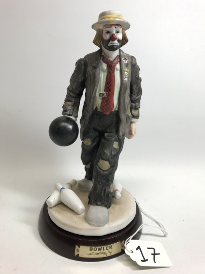 "Bowler" 8.5"T.Clown Figurine From The Emmett Kelly, Jr. Signature Collection By Flambro