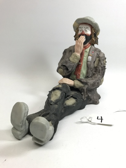 Yawning Clown 6"T.Clown Figurine From The Emmett Kelly, Jr. Signature Collection By Flambro