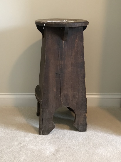 Primitive Plant Stand-26" tall x 12.5" Dia. Top