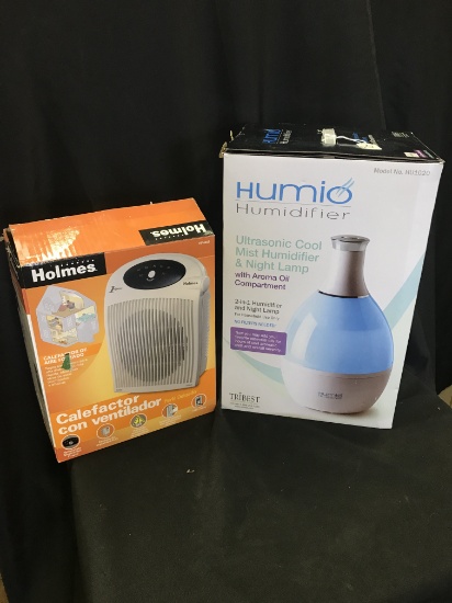 Humio Mist Humidifier & Holmes Heater Fan