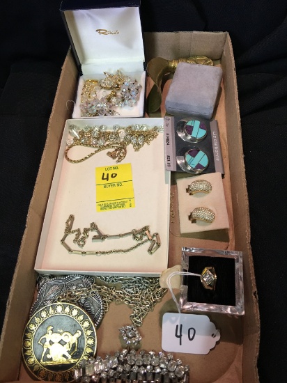 Lot Of Costume Jewelry: Earrings, Necklaces, Ring, & More!