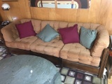 Wood and Brown Cloth Sofa, 92
