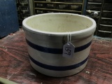 White Crock with Blue Bands, Hairline Crack
