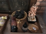 Group of Wood Carvings and Brass items