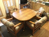 Oak Kitchen Table with 4 Chairs