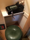 Foot Stool and Vintage Victor Adding Machine