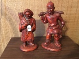 Two Ceramic Figures, Tallest is 15