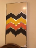 Two Vintage 70's Painted Mirrors, 30