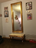Hall Mirror with Marble Top Base