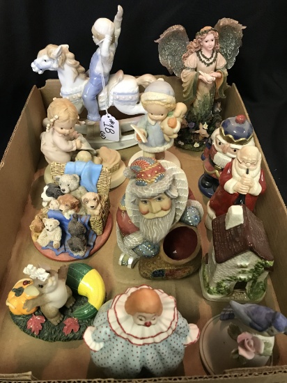 Lot Of (12) Collectors Figurines Of Porcelain & Composition