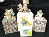 (5) Cherished Teddies in Boxes