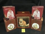 Lot Of Misc.: Cat Tales W/Boxes, Cat Gift Box, & Mikasa Ornaments