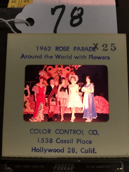 50 Rose Parade Slides from 1962