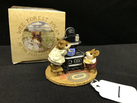 Wee Forest Folk Figurine W/Box "The Old Black Stove"