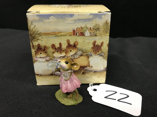 Wee Forest Folk Figurine W/Box "Poppy's Bubble"