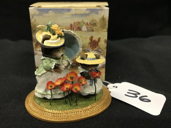 Wee Forest Folk Figurine W/Box "Cats w/Poppies - a la Monet"