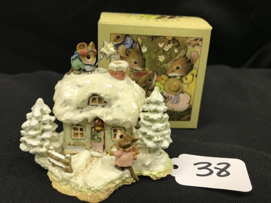 Wee Forest Folk Figurine W/Box "Christmas Cottage"