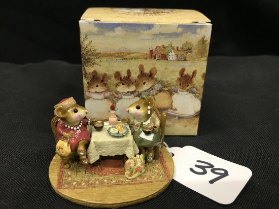 Wee Forest Folk Figurine W/Box "Tea w/Tillie"
