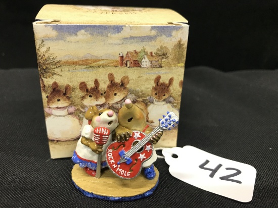 Wee Forest Folk Figurine W/Box "Stand By Your Mole"