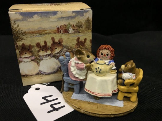 Wee Forest Folk Figurine W/Box "Tea For Three"