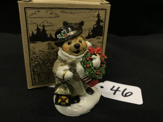 Wee Forest Folk Figurine W/Box "Good Tidings" (Bear)