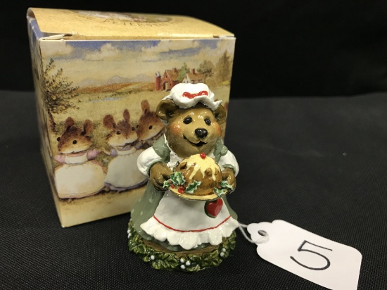 Wee Forest Folk Figurine W/Box "Plum Pudding"